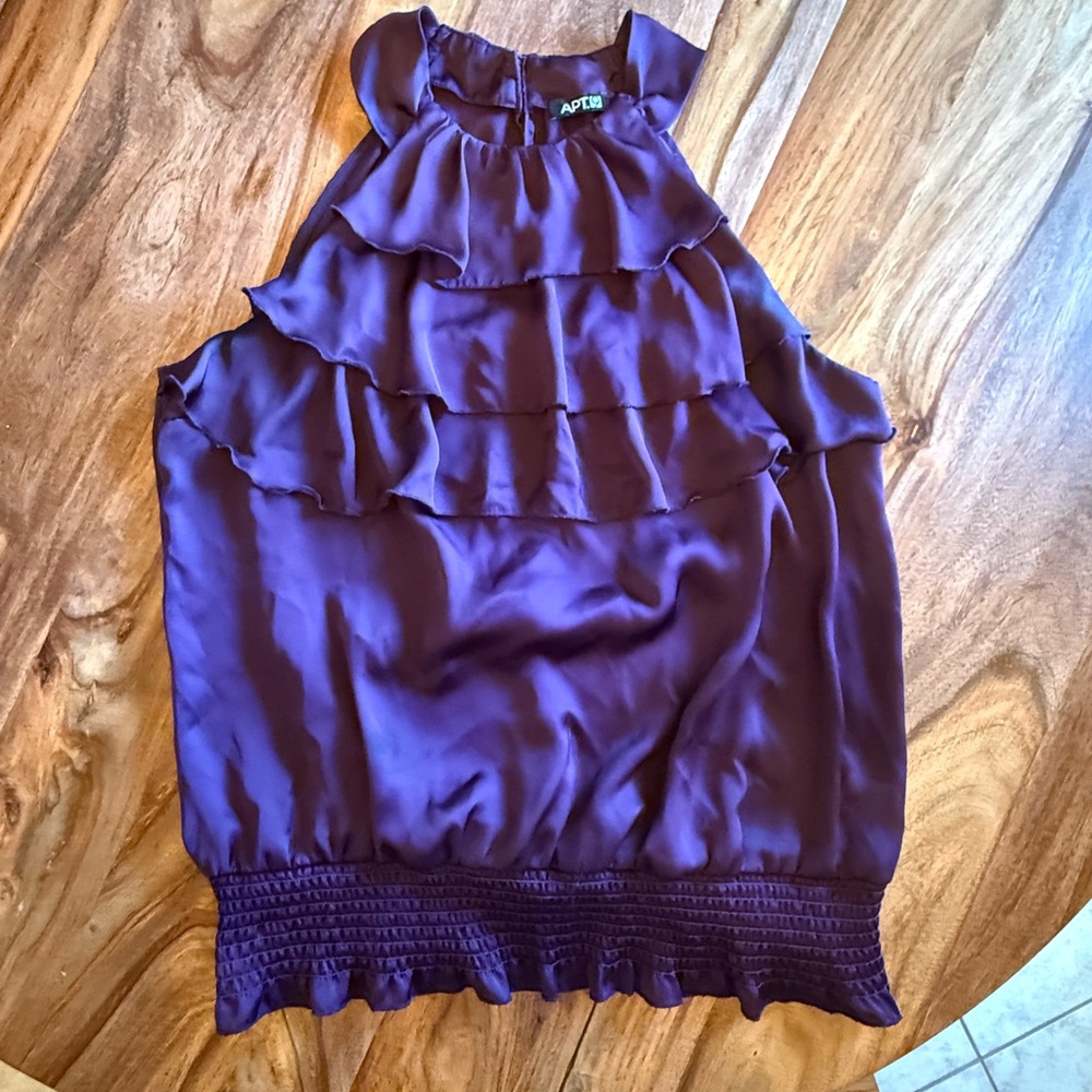Apt. 9 Deep Purple Sleeveless Blouse